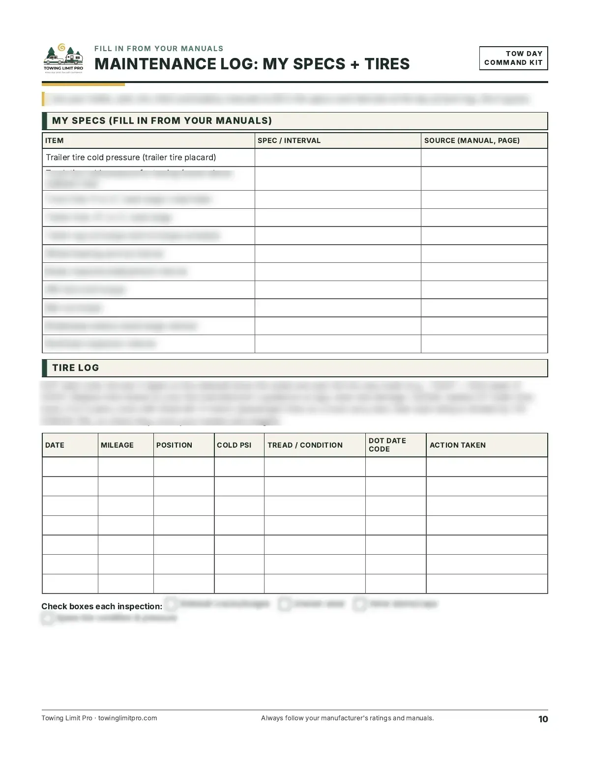 Preview: Maintenance Log